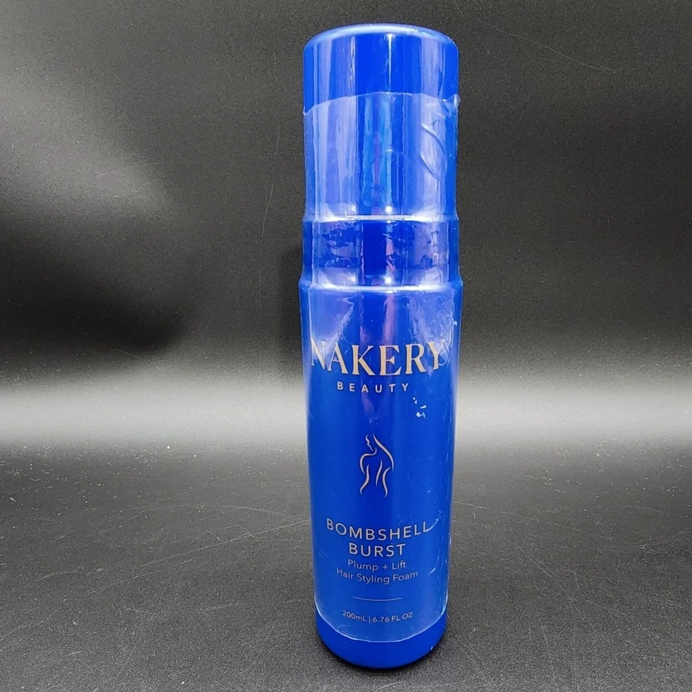 Nakery 6.76oz Blue Bombshell Burst Plump Lift Hair Styling Foam Vol. Mousse
